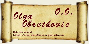 Olga Obretković vizit kartica